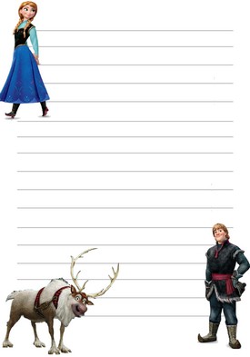 papier a lettre reine des neiges anna et kristoff